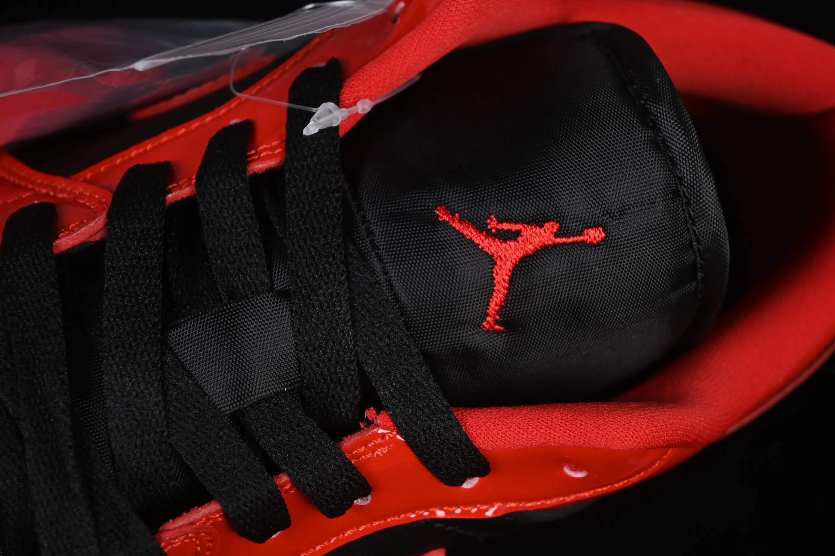 All categories Air Jordan Jordan series basketball shoes Air Jordan 1 Low Air Jordan 1 Low AJ1 Joe 1 patent leather black and red low-top cultural casual sneakers HV4089-006